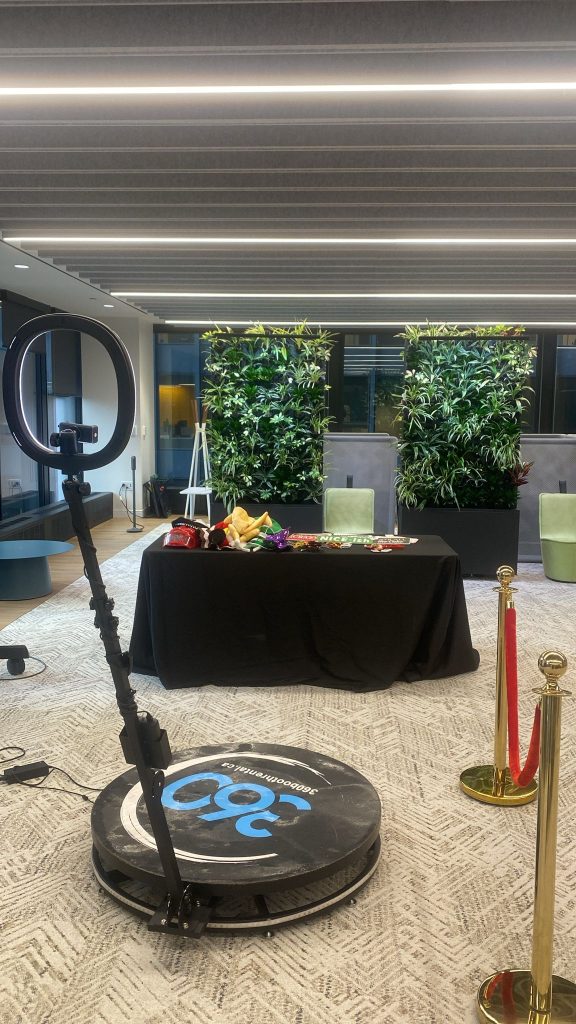 360 video booth in Kawartha with props